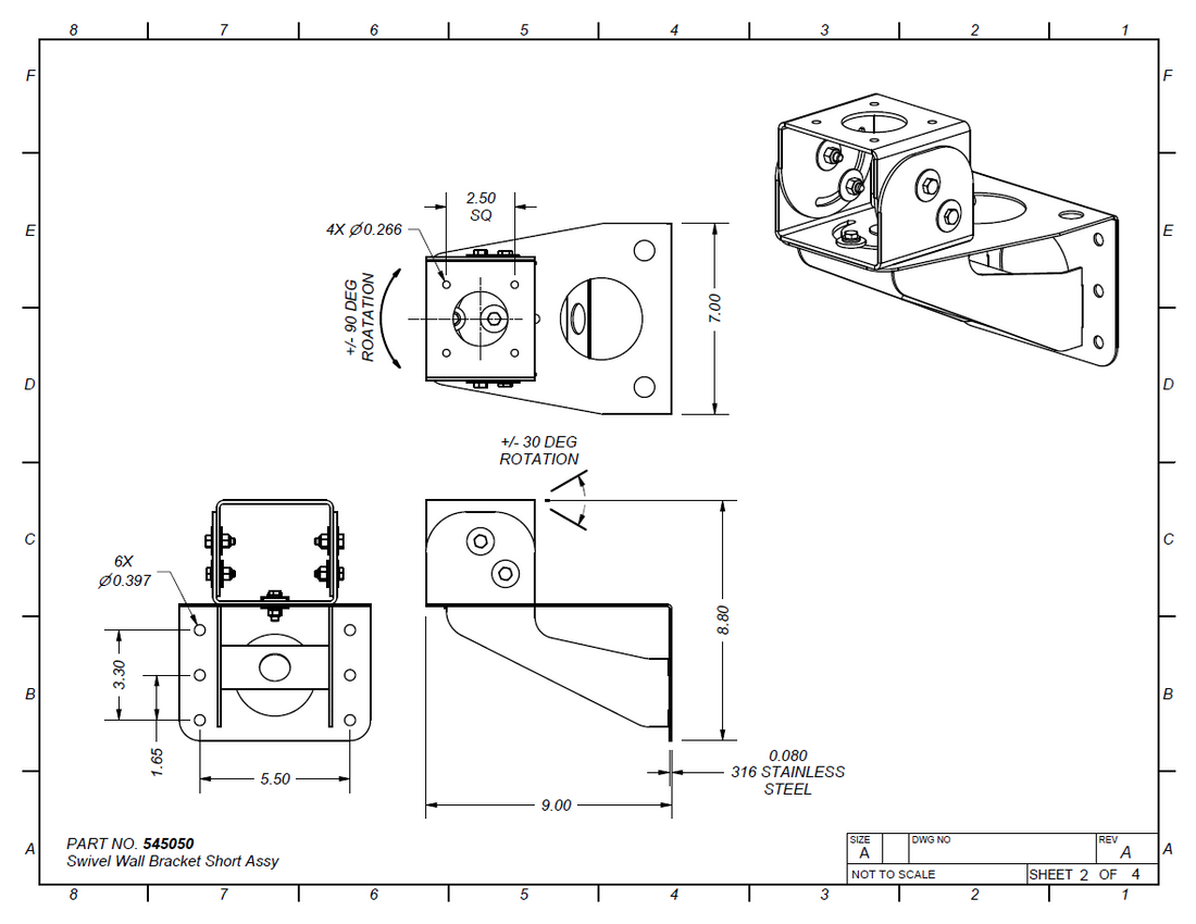 Swivel Wall Bracket - Short – Sexton Products